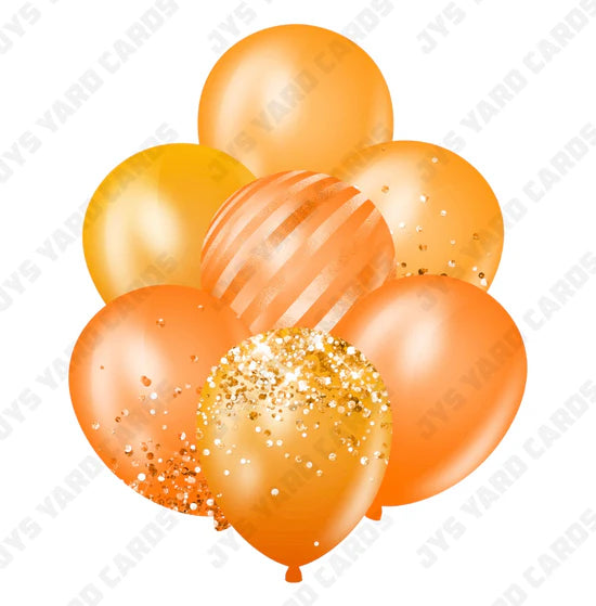 SINGLE BALLOON: Orange - Yard Card Signs by JYS International