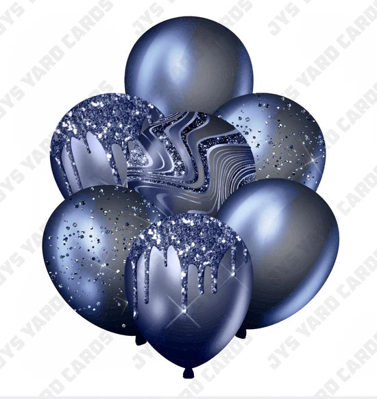 SINGLE BALLOON: Navy - Yard Card Signs by JYS International