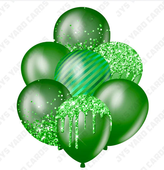 SINGLE BALLOON: Green - Yard Card Signs by JYS International