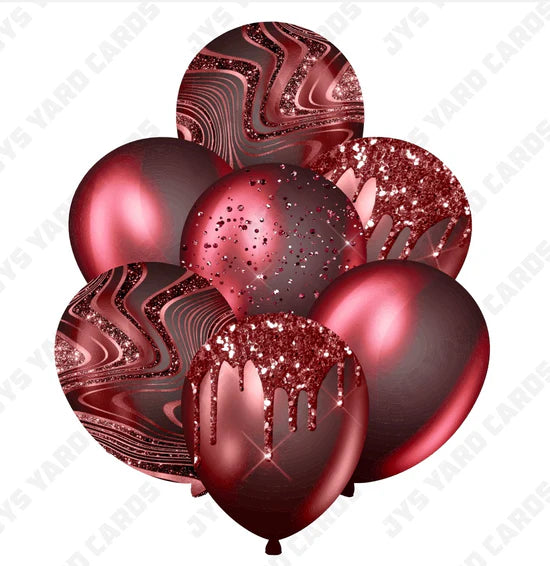 SINGLE JAZZY BALLOON: Red - Yard Card Signs by JYS International