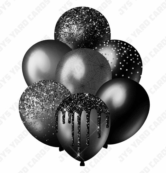 SINGLE BALLOON: Black - Yard Card Signs by JYS International