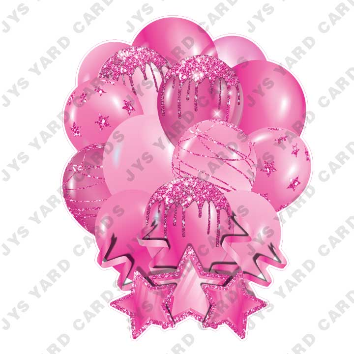 SINGLE JAZZY SOLID BALLOON: PINK - Yard Card Signs by JYS International