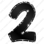 Single Numbers: 23” Bouncy Metallic Black - Yard Card Signs by JYS International