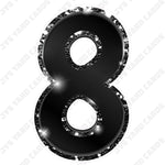 Single Numbers: 23” Bouncy Metallic Black - Yard Card Signs by JYS International