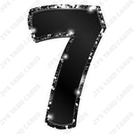 Single Numbers: 23” Bouncy Metallic Black - Yard Card Signs by JYS International