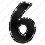 Single Numbers: 23” Bouncy Metallic Black - Yard Card Signs by JYS International