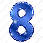 Single Numbers: 23” Bouncy Metallic Blue - Yard Card Signs by JYS International