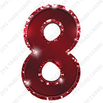 Single Numbers: 23” Bouncy Metallic Burgundy - Yard Card Signs by JYS International