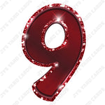 Single Numbers: 23” Bouncy Metallic Burgundy - Yard Card Signs by JYS International