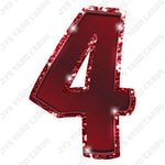 Single Numbers: 23” Bouncy Metallic Burgundy - Yard Card Signs by JYS International