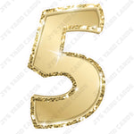 Single Numbers: 23” Bouncy Metallic Gold - Yard Card Signs by JYS International