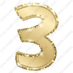 Single Numbers: 23” Bouncy Metallic Gold - Yard Card Signs by JYS International