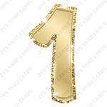 Single Numbers: 23” Bouncy Metallic Gold - Yard Card Signs by JYS International