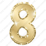 Single Numbers: 23” Bouncy Metallic Gold - Yard Card Signs by JYS International