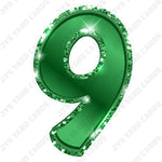 Single Numbers: 23” Bouncy Metallic Green - Yard Card Signs by JYS International