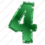 Single Numbers: 23” Bouncy Metallic Green - Yard Card Signs by JYS International