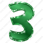 Single Numbers: 23” Bouncy Metallic Green - Yard Card Signs by JYS International