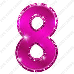 Single Numbers: 23” Bouncy Metallic Hot Pink - Yard Card Signs by JYS International