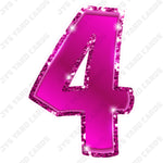 Single Numbers: 23” Bouncy Metallic Hot Pink - Yard Card Signs by JYS International