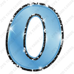 Single Numbers: 23” Bouncy Metallic Light Blue With Black Trim - Yard Card Signs by JYS International