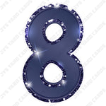 Single Numbers: 23” Bouncy Metallic Navy - Yard Card Signs by JYS International