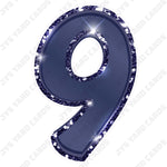 Single Numbers: 23” Bouncy Metallic Navy - Yard Card Signs by JYS International