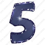 Single Numbers: 23” Bouncy Metallic Navy - Yard Card Signs by JYS International