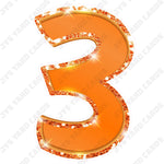 Single Numbers: 23” Bouncy Metallic Orange - Yard Card Signs by JYS International