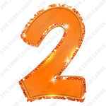 Single Numbers: 23” Bouncy Metallic Orange - Yard Card Signs by JYS International