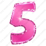 Single Numbers: 23” Bouncy Metallic Pink - Yard Card Signs by JYS International