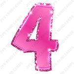 Single Numbers: 23” Bouncy Metallic Pink - Yard Card Signs by JYS International