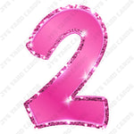 Single Numbers: 23” Bouncy Metallic Pink - Yard Card Signs by JYS International