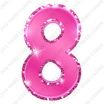 Single Numbers: 23” Bouncy Metallic Pink - Yard Card Signs by JYS International