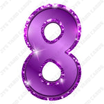 Single Numbers: 23” Bouncy Metallic Purple - Yard Card Signs by JYS International