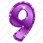 Single Numbers: 23” Bouncy Metallic Purple - Yard Card Signs by JYS International