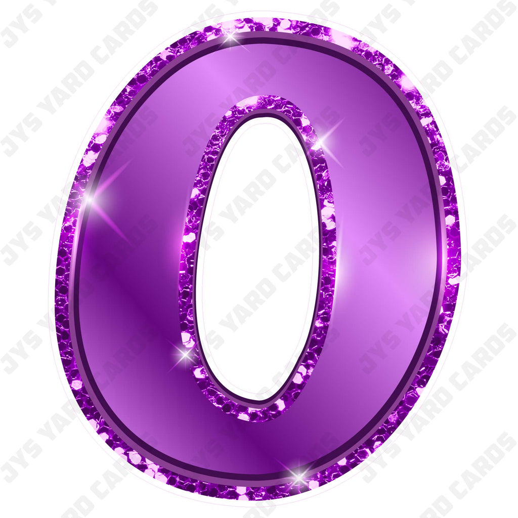 Single Numbers: 23” Bouncy Metallic Purple - Yard Card Signs by JYS International