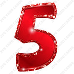 Single Numbers: 23” Bouncy Metallic Red - Yard Card Signs by JYS International