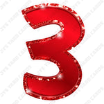 Single Numbers: 23” Bouncy Metallic Red - Yard Card Signs by JYS International