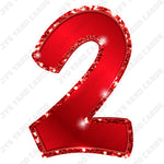 Single Numbers: 23” Bouncy Metallic Red - Yard Card Signs by JYS International