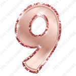 Single Numbers: 23” Bouncy Metallic Rose Gold - Yard Card Signs by JYS International