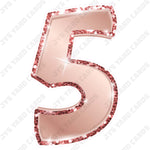 Single Numbers: 23” Bouncy Metallic Rose Gold - Yard Card Signs by JYS International