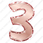 Single Numbers: 23” Bouncy Metallic Rose Gold - Yard Card Signs by JYS International