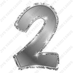 Single Numbers: 23” Bouncy Metallic Silver - Yard Card Signs by JYS International