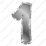 Single Numbers: 23” Bouncy Metallic Silver - Yard Card Signs by JYS International