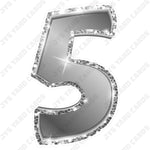 Single Numbers: 23” Bouncy Metallic Silver - Yard Card Signs by JYS International