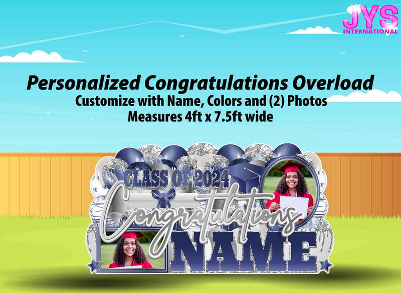 PERSONALIZED GRAD EZ FOLD: 2 SIZE OPTIONS - Yard Card Signs by JYS International