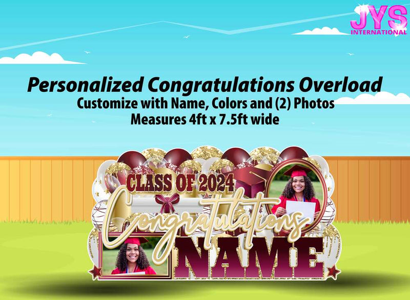 PERSONALIZED GRAD EZ FOLD: 2 SIZE OPTIONS - Yard Card Signs by JYS International