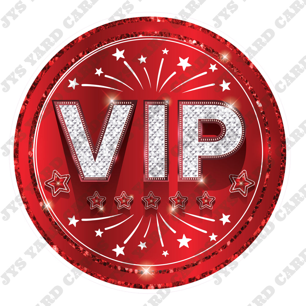 VIP: RED - Yard Card Signs by JYS International