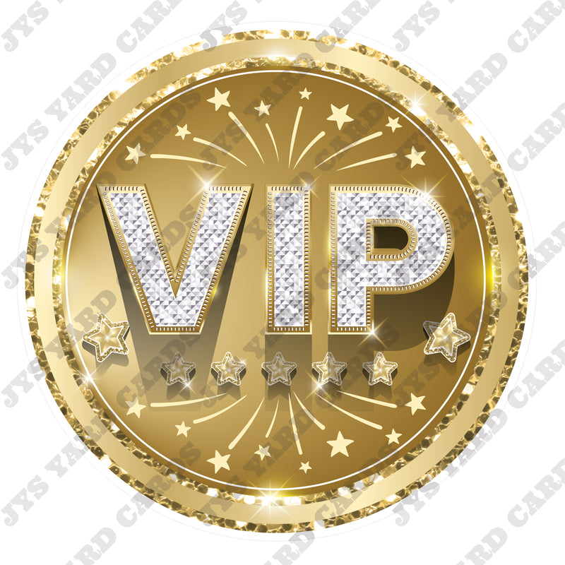 VIP: GOLD - Yard Card Signs by JYS International