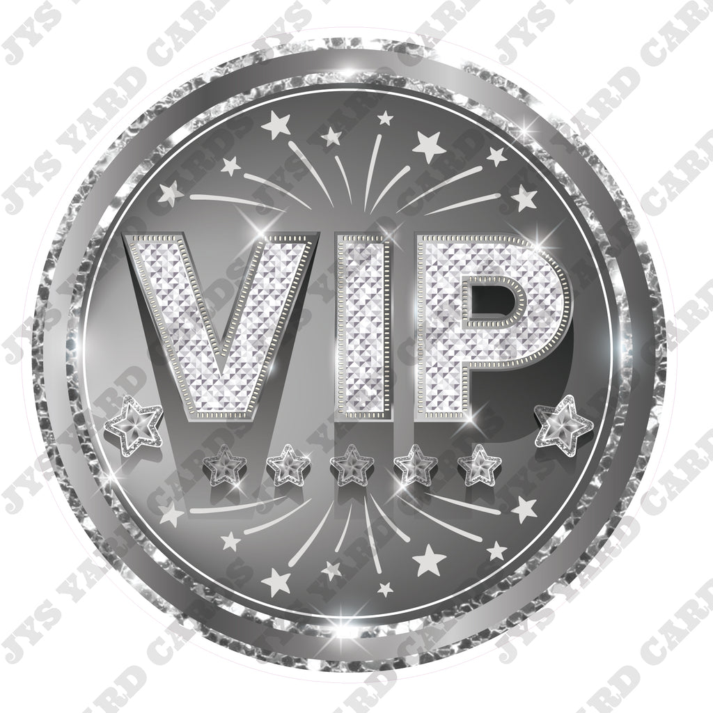 VIP: SILVER - Yard Card Signs by JYS International